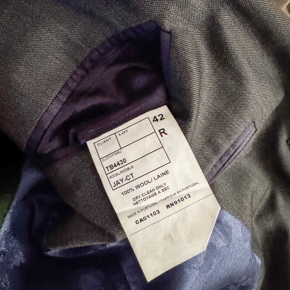 Brand new Ted Baker Wool Jay Trim Fit suit in charcoal - Picture 2 of 6